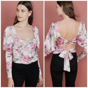 For Love & Lemons Palais Floral Crop Top